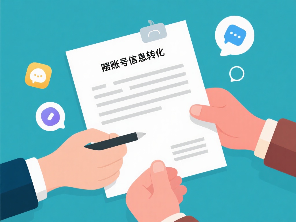 签订协议：若账号涉及转让，建议与接收方签订书面协议